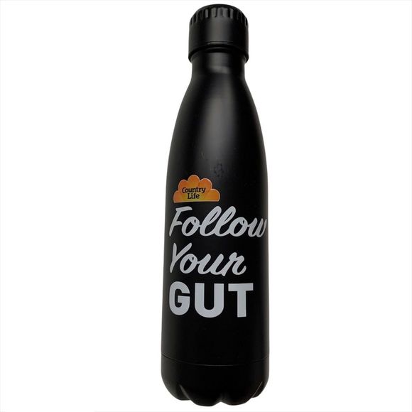 Country Life Other - 17oz Water Bottle Follow Your Gut Country Life Black Vacuum Insulated Screw Lid